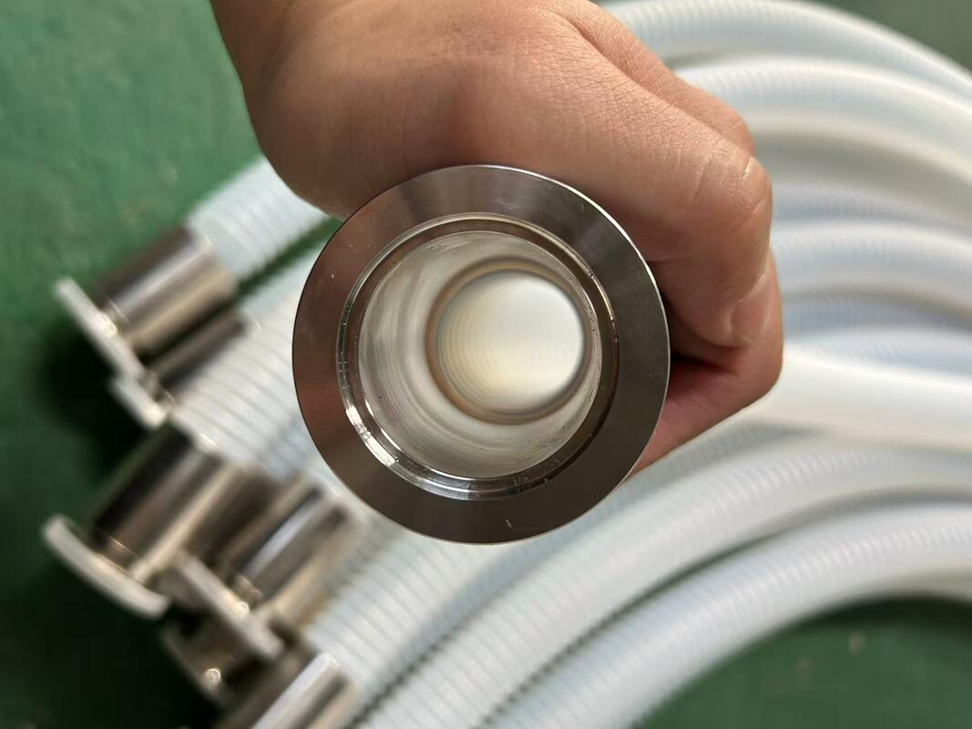 Teflon Corrugated Hose with SS304/316 Flanges – High-Flexibility, Chemical-Resistant, -70°C to 260°C