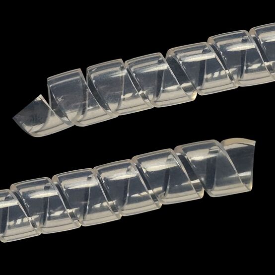 Transparent FEP Spiral Wrap Tubing – Corrosion-Resistant, High-Temperature 200°C Cable Protection Tube Left-Hand / Right-Hand Spiral Cutting Available