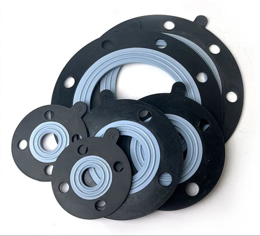 Universal Flange Gaskets with Tabs - EPDM, FKM (Viton), PTFE Bonded - Fits ANSI 150 / DIN / JIS Standards - Full Face Seal