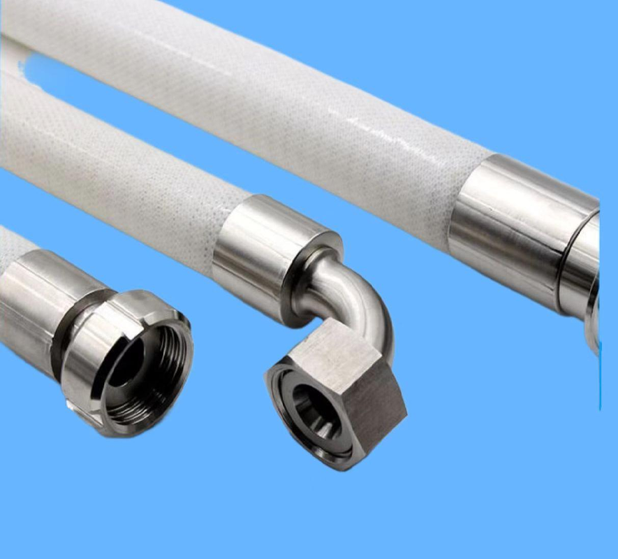 Food Grade Platinum Cured Double Layer 316 Stainless Steel Wire Reinforced Silicone Hose for High Pressure Vacuum Food Beverage Pharmaceutical Transfer
