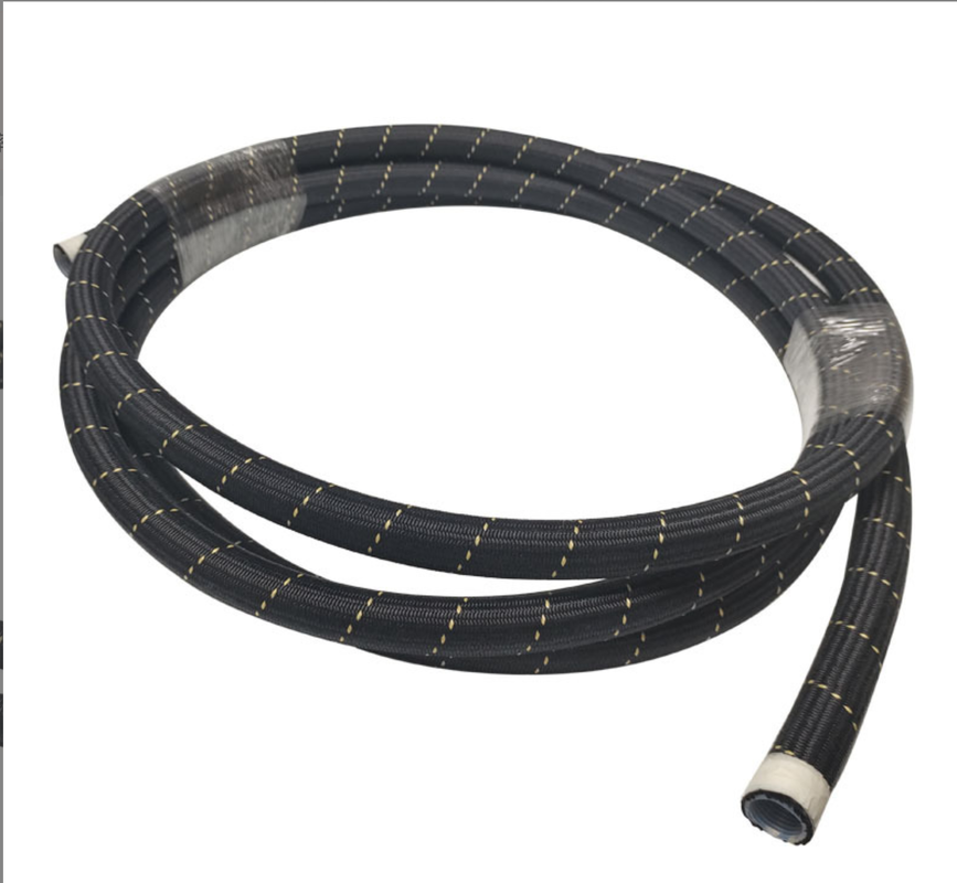Aramid Braided PTFE Hose Lightweight Inner Smooth Outer Convoluted Chemical-Resistant Hose 1/4–2 Inch for Food, Hydraulic, Automotive and Industrial Applications