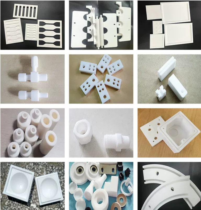Custom Machined PTFE Parts Petri Dishes, Trays and Hydrogel Tensile Test Molds for Laboratory, Medical, Chemical and Research Applications